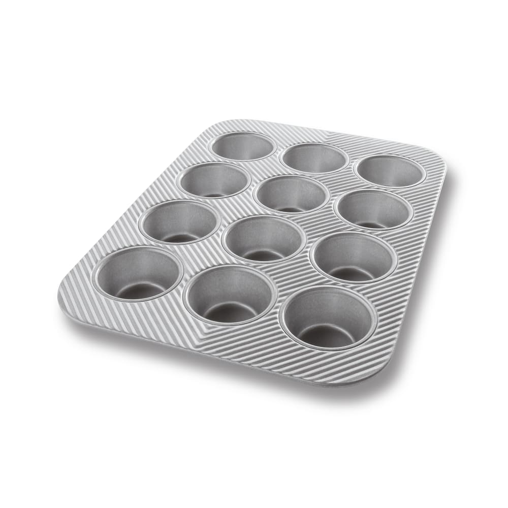 Chicago Metallic Cupcake/Muffin Pan, Makes (12) 2 3/4" Muffins, AMERICOAT Glazed Aluminized Steel (45125)
