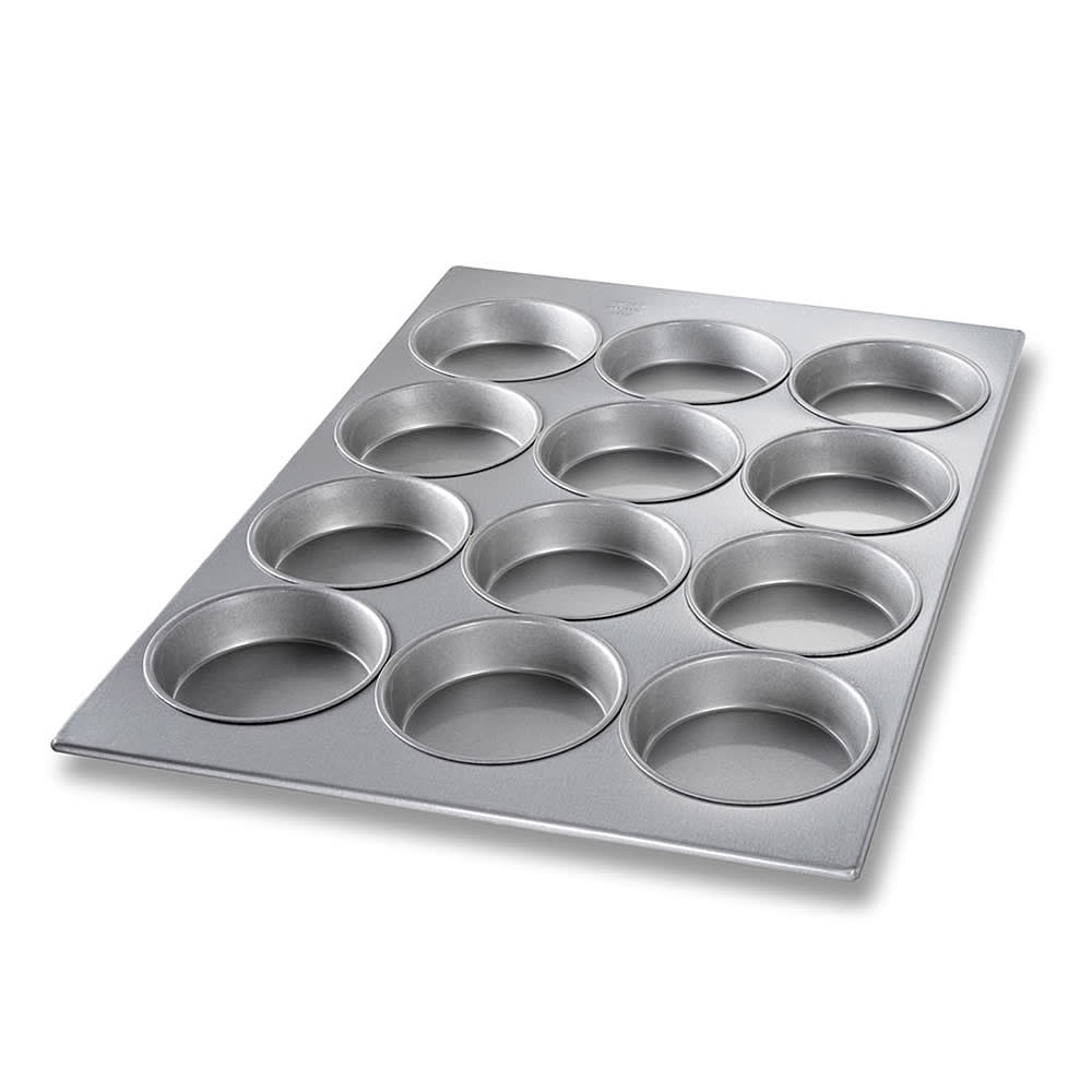 Chicago Metallic Muffin/Mini Cake Pan, Makes (12) 5 1/4" Cakes, AMERICOAT Glazed 26 ga Aluminized Steel (45355)