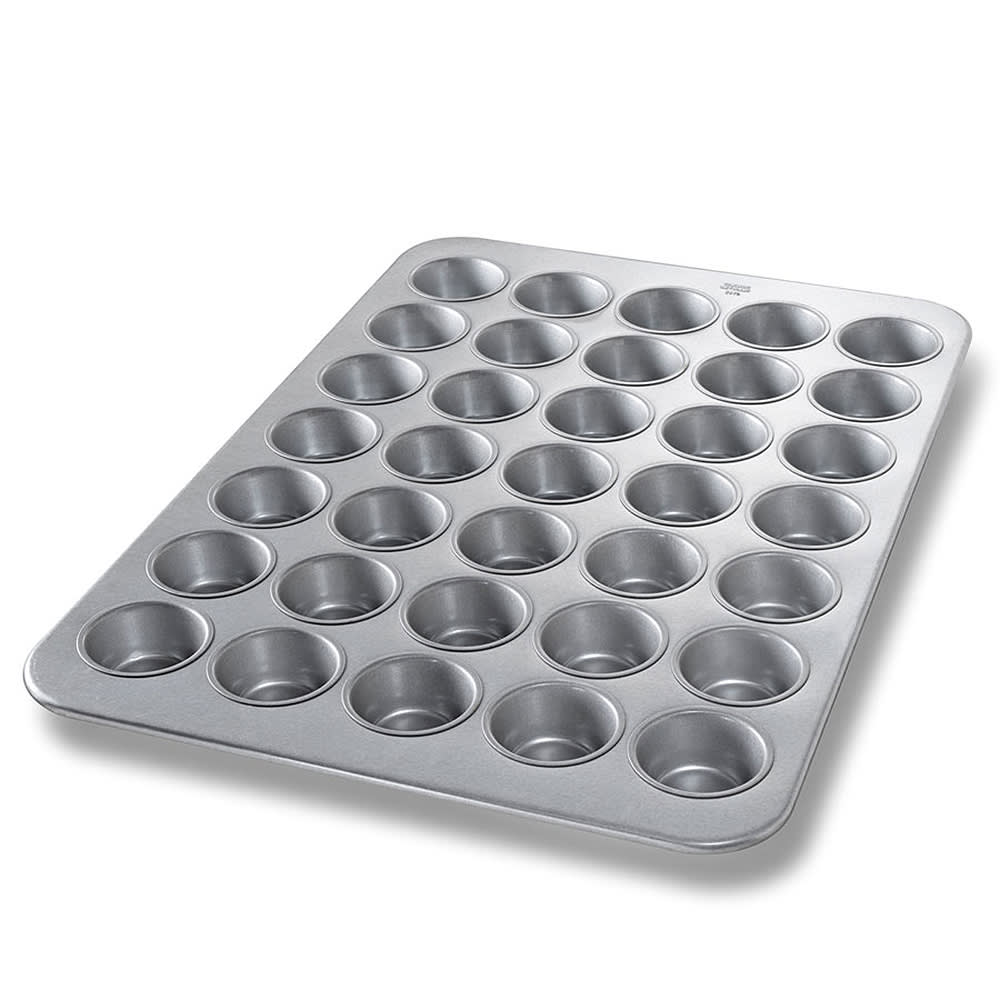 Chicago Metallic Cupcake/Muffin Pan, Makes (35) 2 3/4" Muffins, AMERICOAT Glazed 26 ga Aluminized Steel (45575)