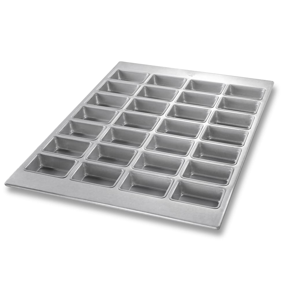 Chicago Metallic Mini Loaf Pan for (28) Loaves - Aluminized Steel, AMERICOAT® Glazed (45725)