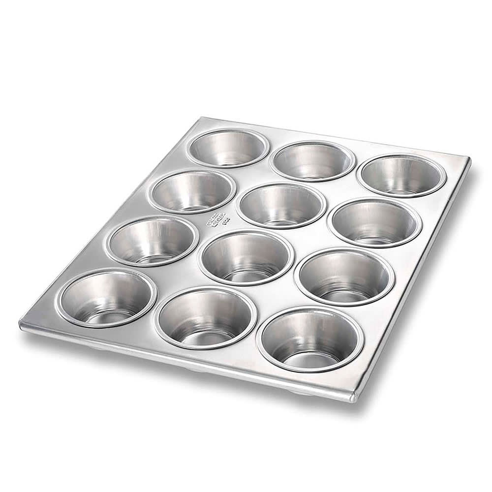 Chicago Metallic Muffin Cupcake Pan, Makes (12) 2 3/4" Cakes, AMERICOAT Glazed 20 ga Aluminized Steel (46125)