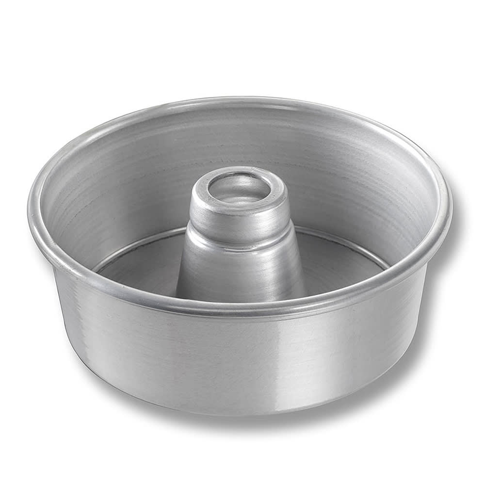 Chicago Metallic Angel Food/Tube Cake Pan, 7 1/2" dia, 2 3/4" Deep, AMERICOAT Glazed 15 ga Aluminum (46505)