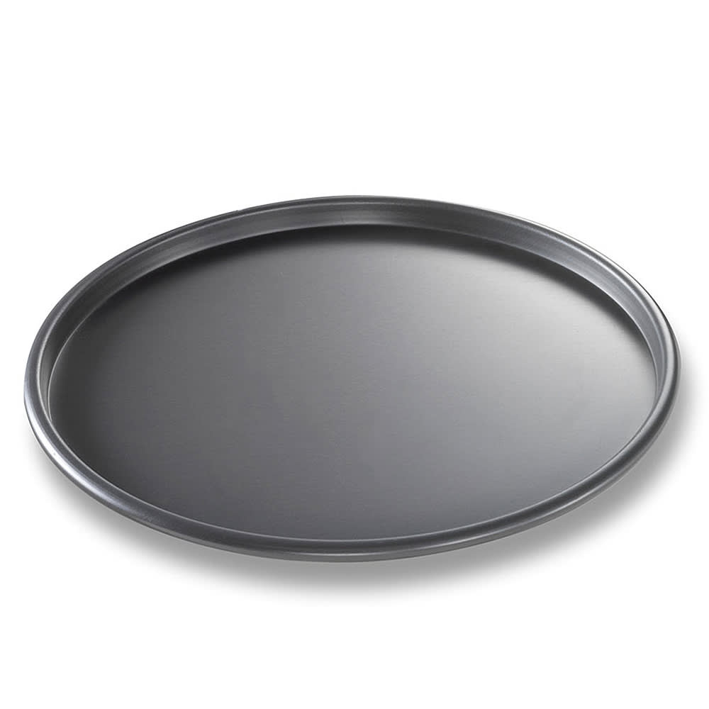 Chicago Metallic 10" Thin Crust Pizza Pan, 3/8" Deep, BAKALON Noncoated 14 ga Aluminum (49100)