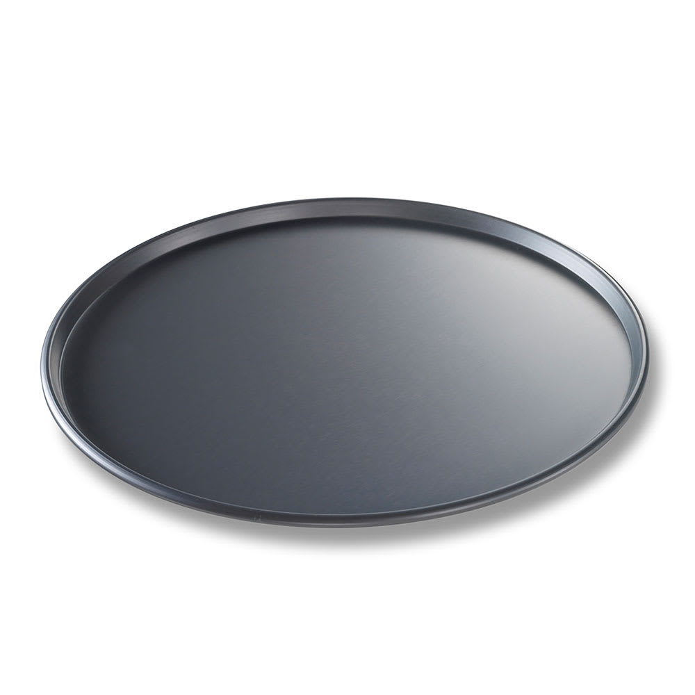Chicago Metallic 14" Thin Crust Pizza Pan, BAKALON, 3/8" Deep, AMERICOAT Glazed 14 ga Anodized Aluminum (49143)