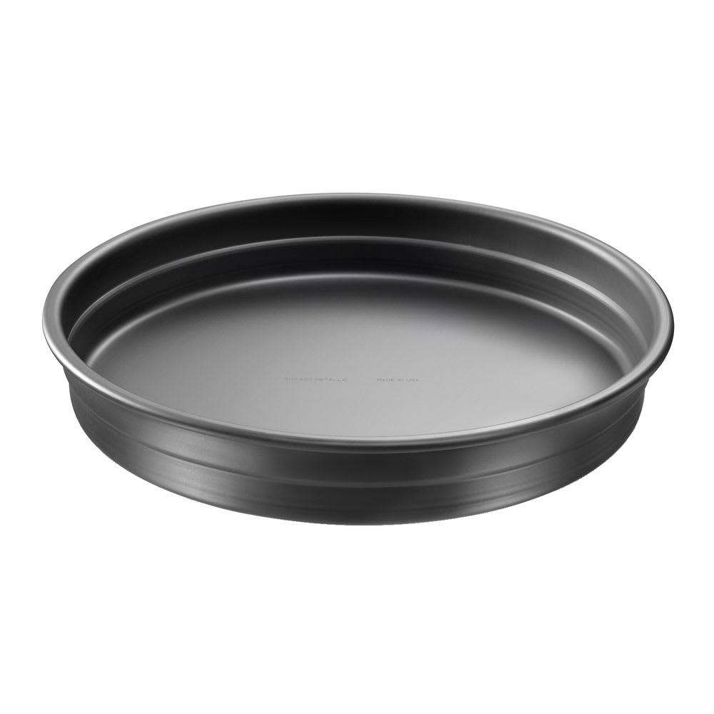 Chicago Metallic 12" Deep Dish Pizza Pan, BAKALON, 2" Deep, Non-coated 14 ga. Anodized Steel (75010)