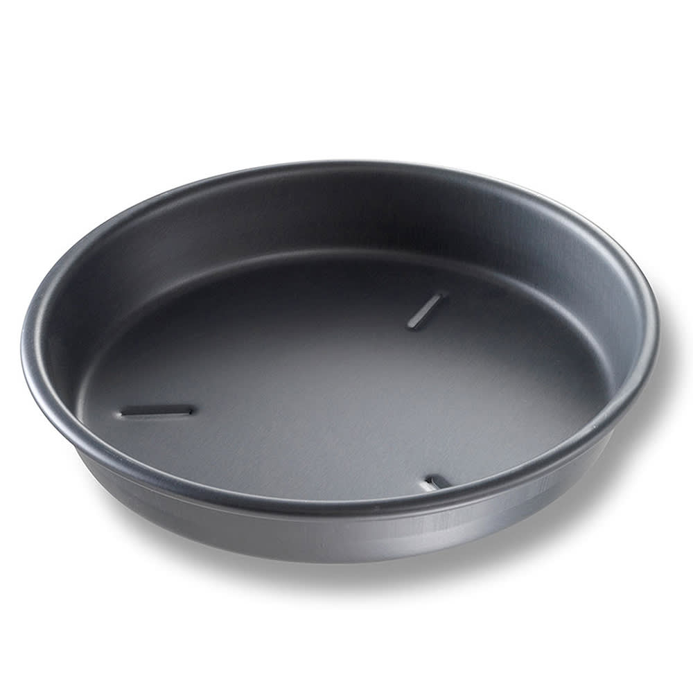 Chicago Metallic 9" Deep Dish Pizza Pan, BAKALON, 1 1/2" Deep, Noncoated 14 ga Anodized Aluminum (91090)
