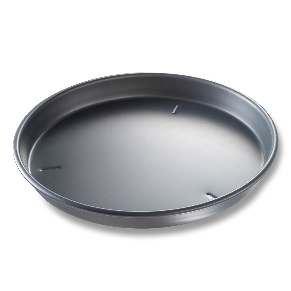 Chicago Metallic 16" Deep Dish Pizza Pan, BAKALON, 1 1/2" Deep, AMERICOAT Glazed 14 ga Anodized Aluminum (91165)
