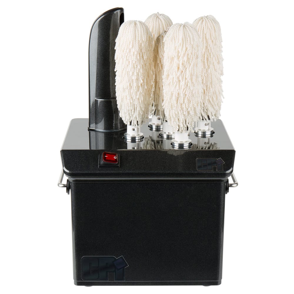 CPI 5 Brush Stemware Dryer/Polisher - (400) Glasses/hr, Black, 110v (GP5-BLACK)
