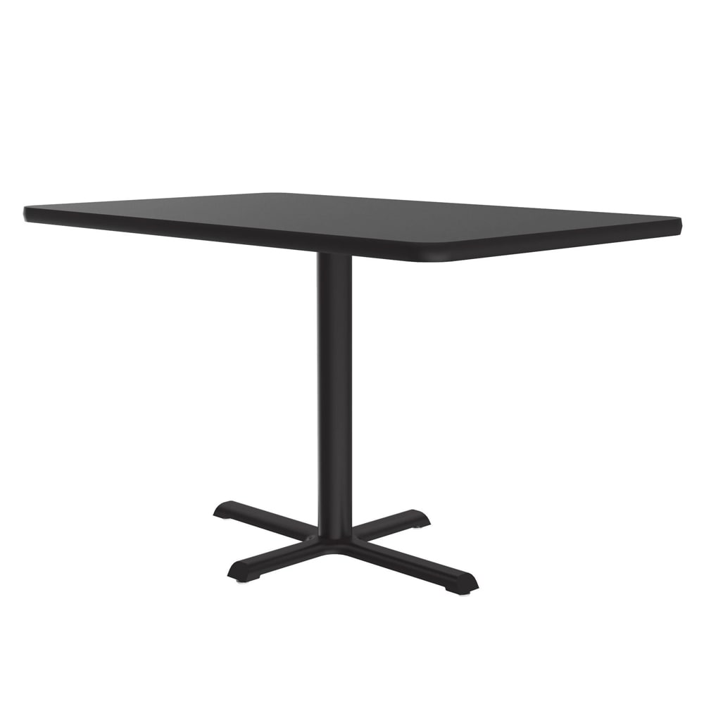 Correll Rectangular Dining Height Table w/ Black Granite Laminate Top - 30"W x 42"D, Cast Iron Base (BCT3042-07-09-09)