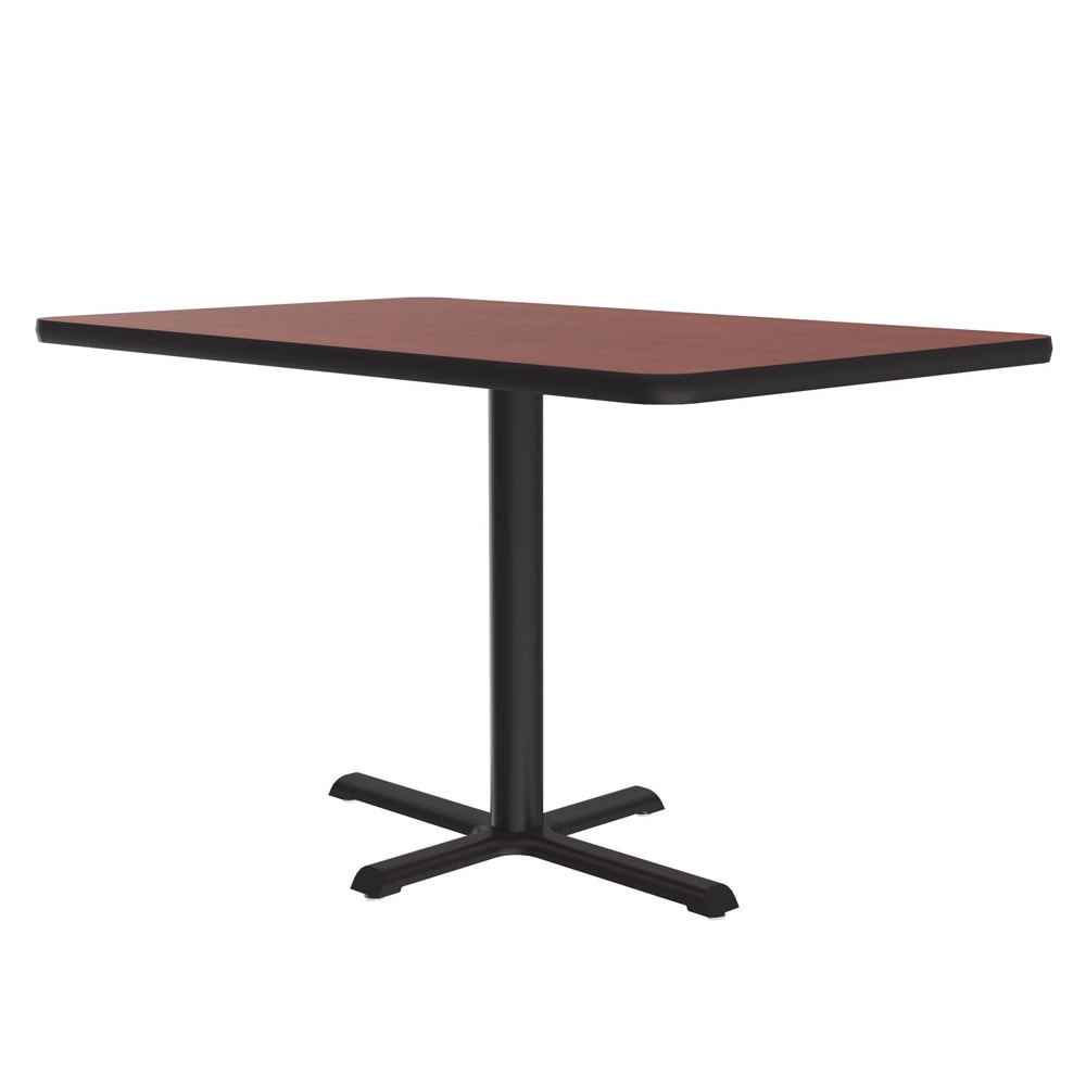 Correll Rectangular Dining Height Table w/ Cherry Laminate Top - 30"W x 42"D, Cast Iron Base (BCT3042-21-09-09)