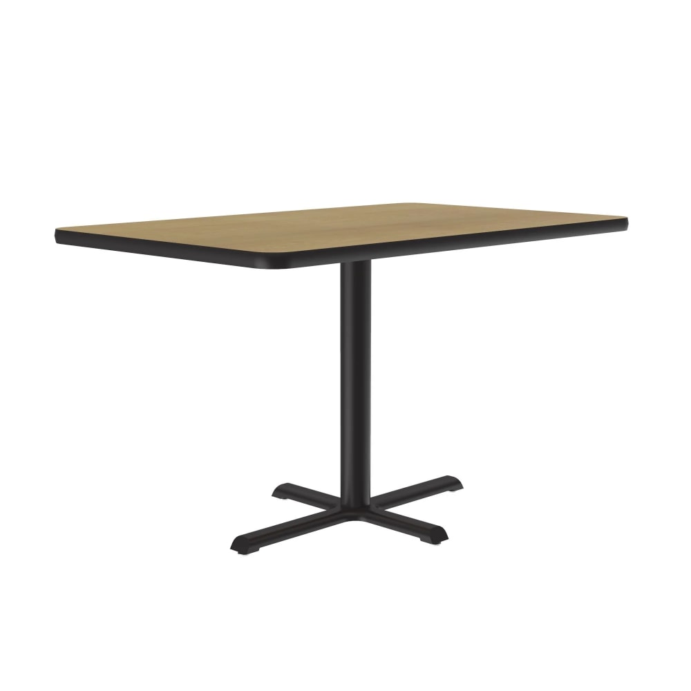 Correll Rectangular Dining Height Table w/ Fusion Maple Laminate Top - 48"W x 30"D, Cast Iron Base (BCT3048-16-09-09)
