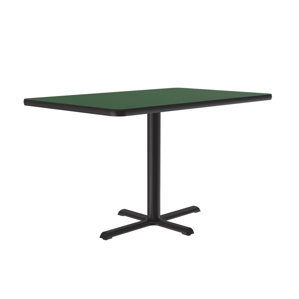 Correll Rectangular Dining Height Table w/ Green Laminate Top - 48"W x 30"D, Cast Iron Base (BCT3048-39-09-09)
