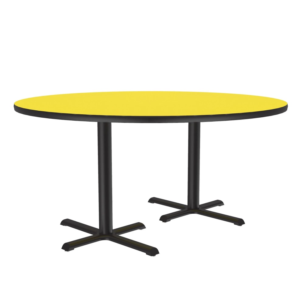 Correll 60" Round Dining Height Table - Laminate, Yellow (BCT60R-38-09-09)