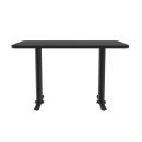 Correll Rectangular Dining Height Table w/ Black Laminate Top - 60"W x 30"D, Cast Iron Base (BTT3060-07-09-09) thumbnail 2