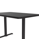 Correll Rectangular Dining Height Table w/ Black Laminate Top - 60"W x 30"D, Cast Iron Base (BTT3060-07-09-09) thumbnail 4