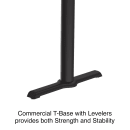 Correll Rectangular Dining Height Table w/ Black Laminate Top - 60"W x 30"D, Cast Iron Base (BTT3060-07-09-09) thumbnail 5