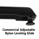 Correll Rectangular Dining Height Table w/ Black Laminate Top - 60"W x 30"D, Cast Iron Base (BTT3060-07-09-09) thumbnail 7