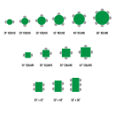 Correll Rectangular Dining Height Table w/ Black Laminate Top - 60"W x 30"D, Cast Iron Base (BTT3060-07-09-09) thumbnail 9