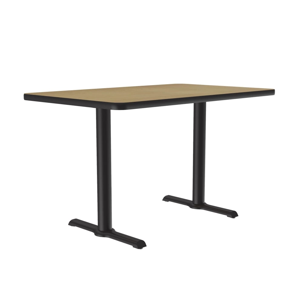 Correll Rectangular Dining Height Table w/ Fusion Maple Laminate Top - 60"W x 30"D, Cast Iron Base (BTT3060-16-09-09)