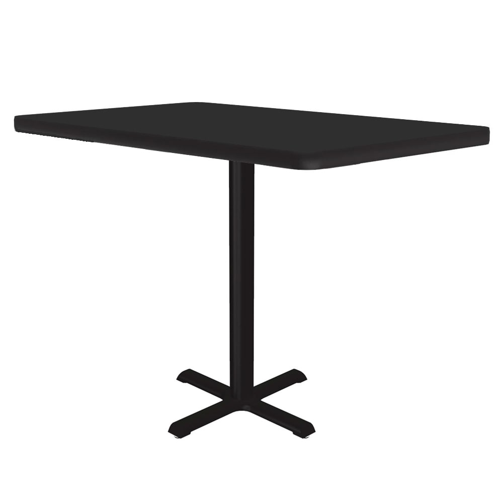 Correll 24" Round Bar Height Table - Red Laminate Top, Cast Iron Base (BXB24S-07-09-09)