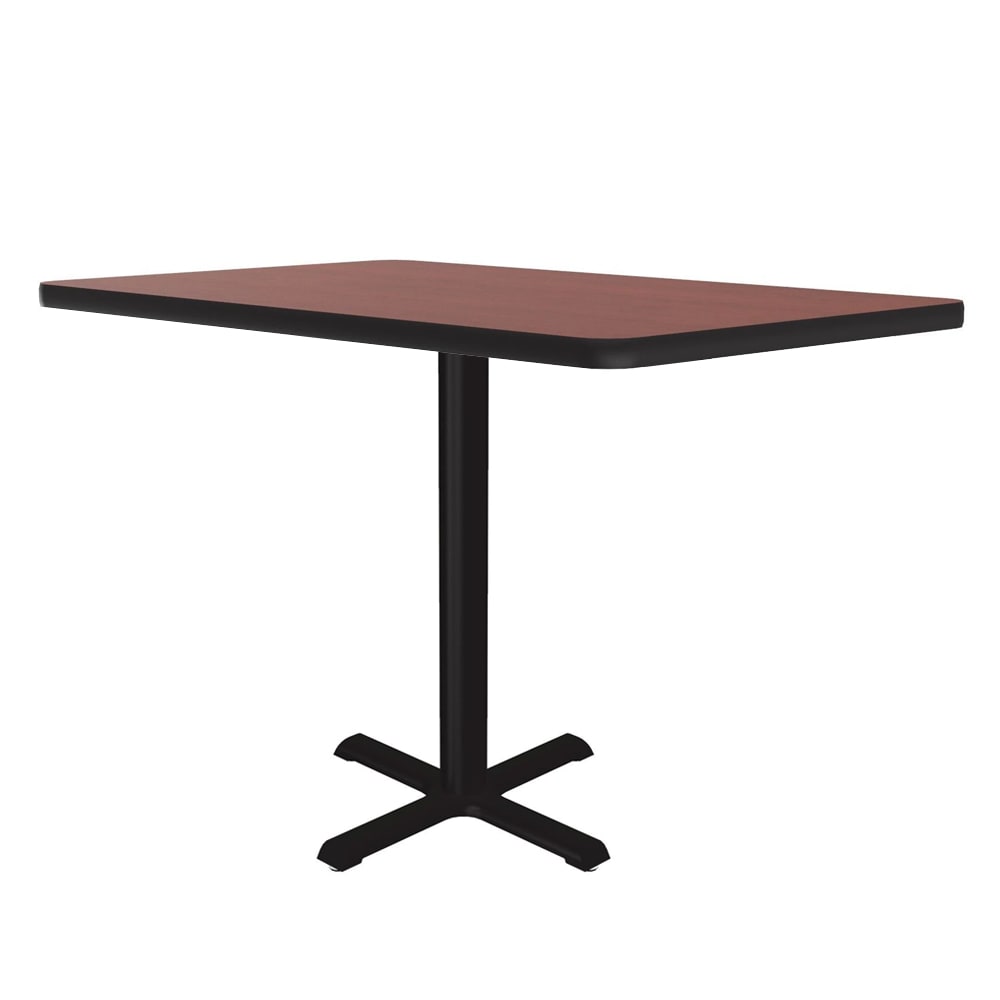 Correll 24" Square Bar Height Table - Black Granite Laminate Top, Cast Iron Base (BXB24S-21-09-09)
