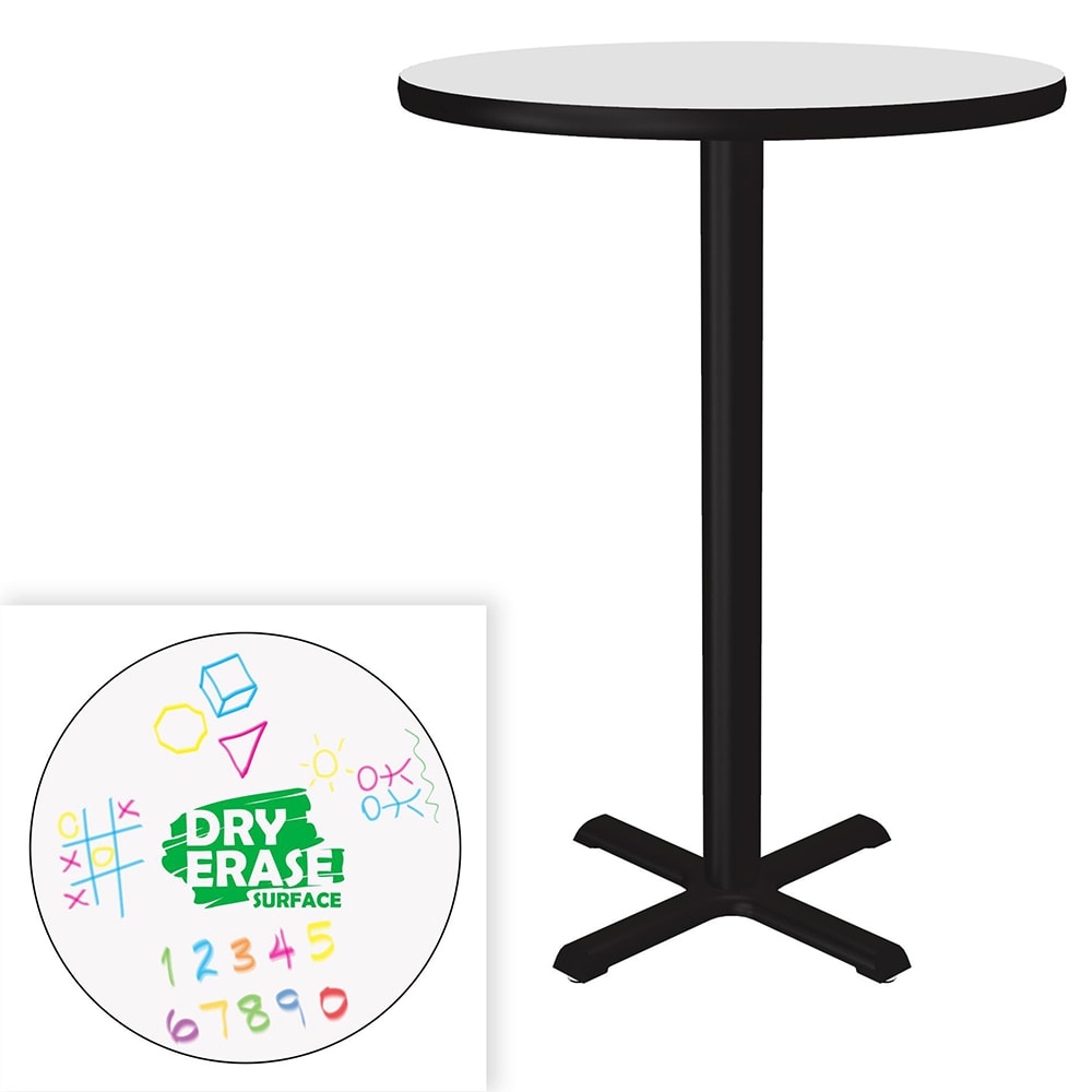 Correll 24" Square Bar Height Table - Cherry Laminate Top, Cast Iron Base (BXB30DER-80-09-09)