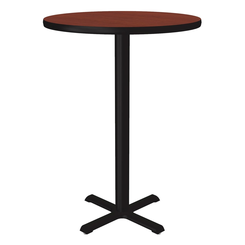 Correll 30" Round Bar Height Table - Cherry Laminate Top, Cast Iron Base (BXB30R-21-09-09)