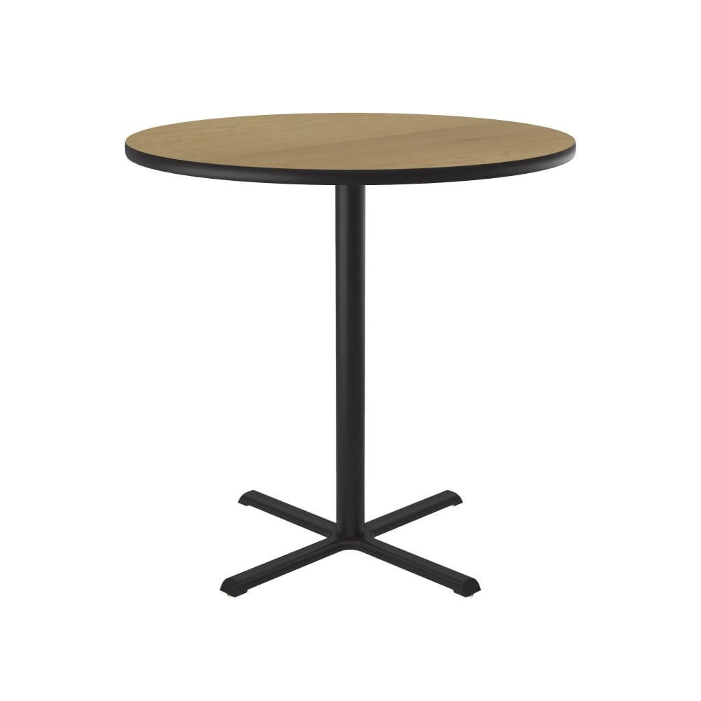 Correll 36" Round Bar Height Table - Fusion Maple Laminate Top, Cast Iron Base (BXB36R-16-09-09)