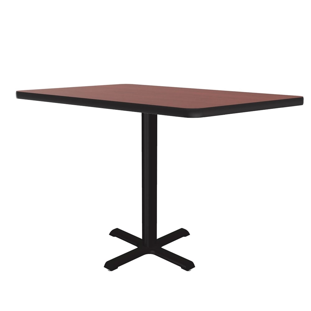 Correll 36" Square Bar Height Table - Cherry Laminate Top, Cast Iron Base (BXB36S-21-09-09)