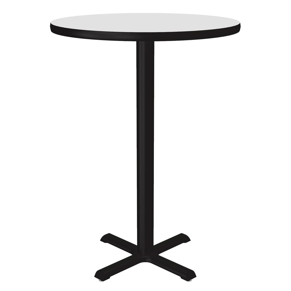 Correll 24" Round Dining Height Table - Laminate, White (BXT24R-36-09-09)