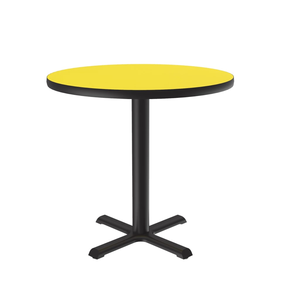 Correll 24" Round Dining Height Table - Laminate, Yellow (BXT24R-38-09-09)