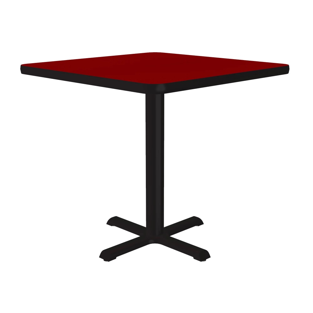Correll 24" Square Dining Height Table - Laminate, Red (BXT24S-35-09-09)