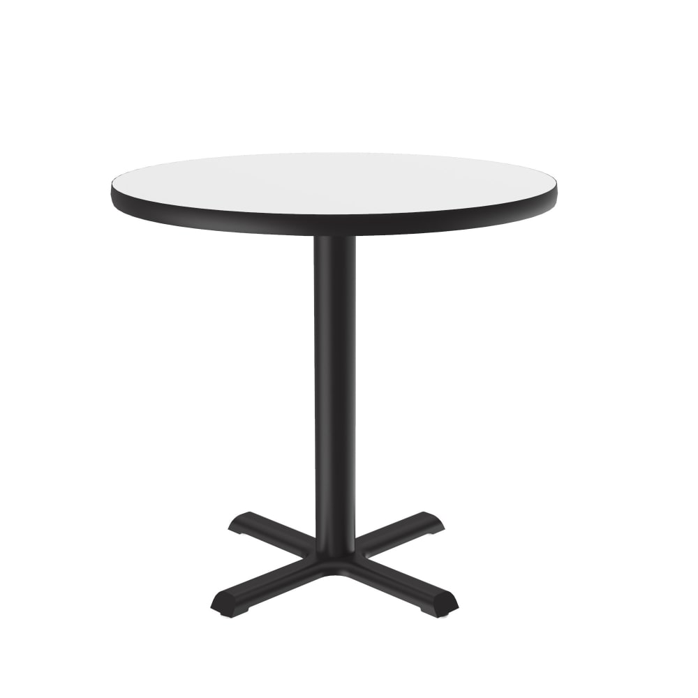 Correll 30" Round Dining Height Table - Laminate, White (BXT30R-36-09-09)