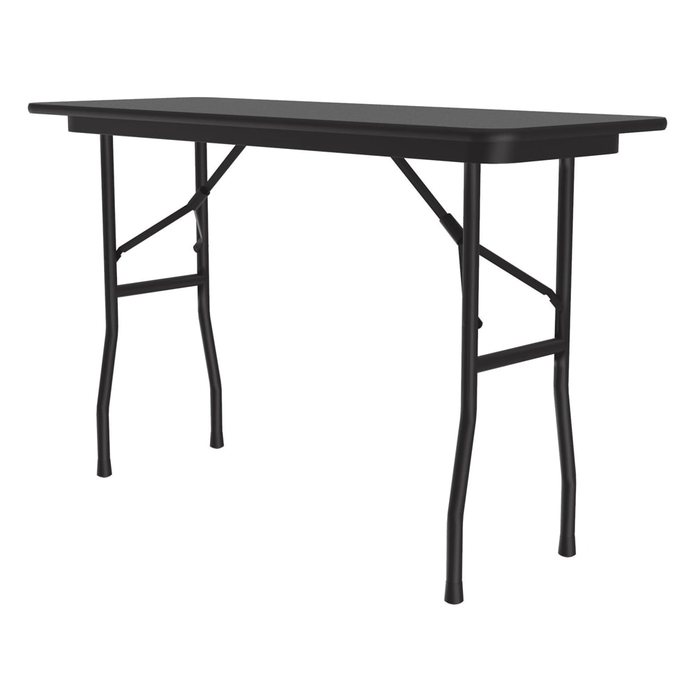 Correll 48" Rectangular Folding Table w/ Black Granite Melamine Top, 29"H (CF1848M-07)