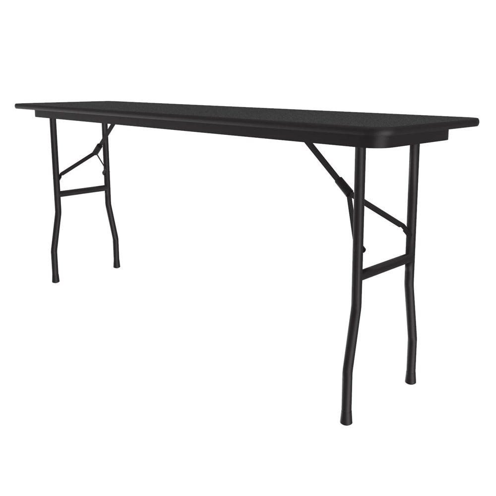 Correll 60" Rectangular Folding Table w/ Black Granite Melamine Top, 29"H (CF1860M-07)