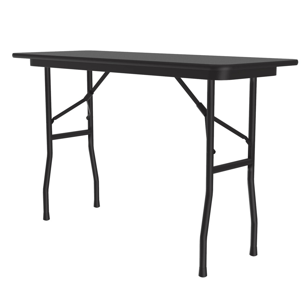 Correll 72" Rectangular Folding Table w/ Black Granite Melamine Top, 29"H (CF1872M-07)