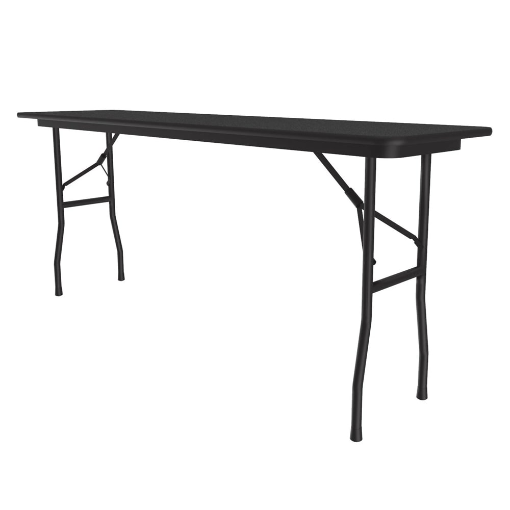Correll 96" Rectangular Folding Table w/ Black Granite Melamine Top, 29"H (CF1896M-07)