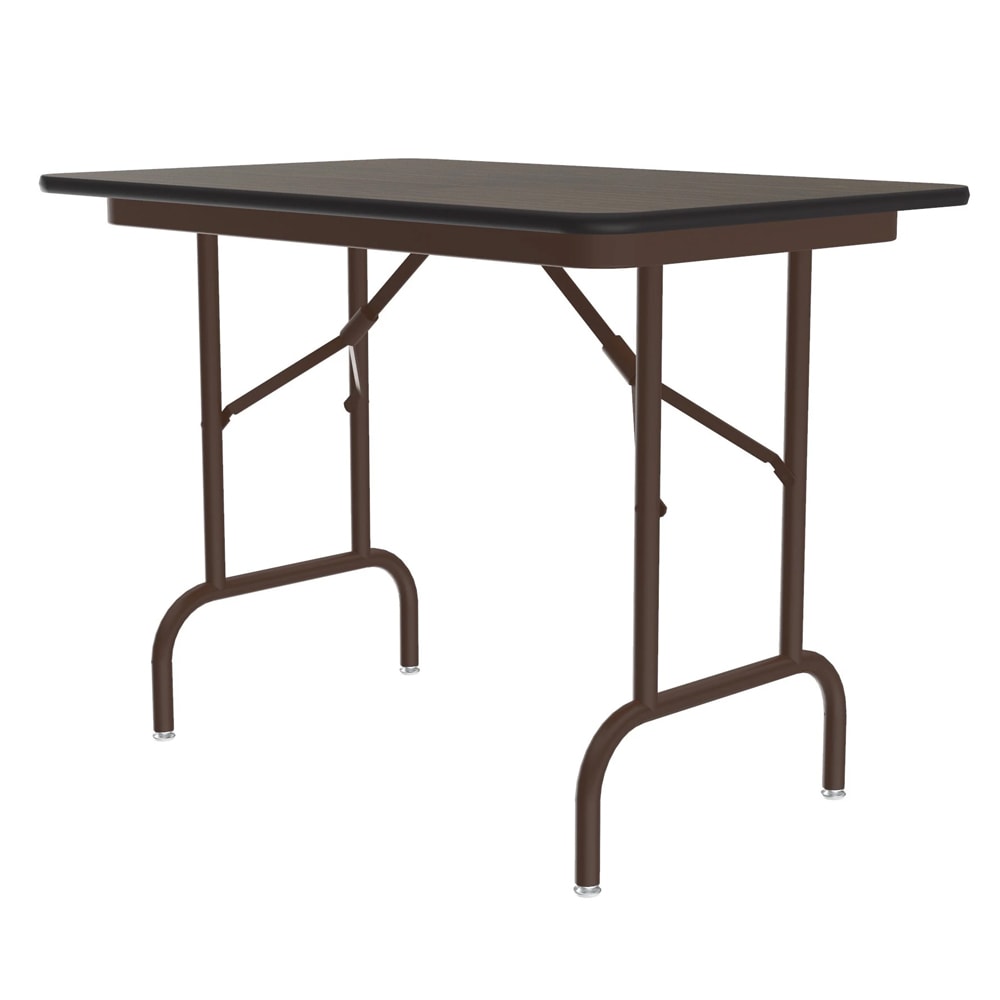 Correll 48" Rectangular Folding Table w/ Walnut Melamine Top, 29"H (CF2448M-01)