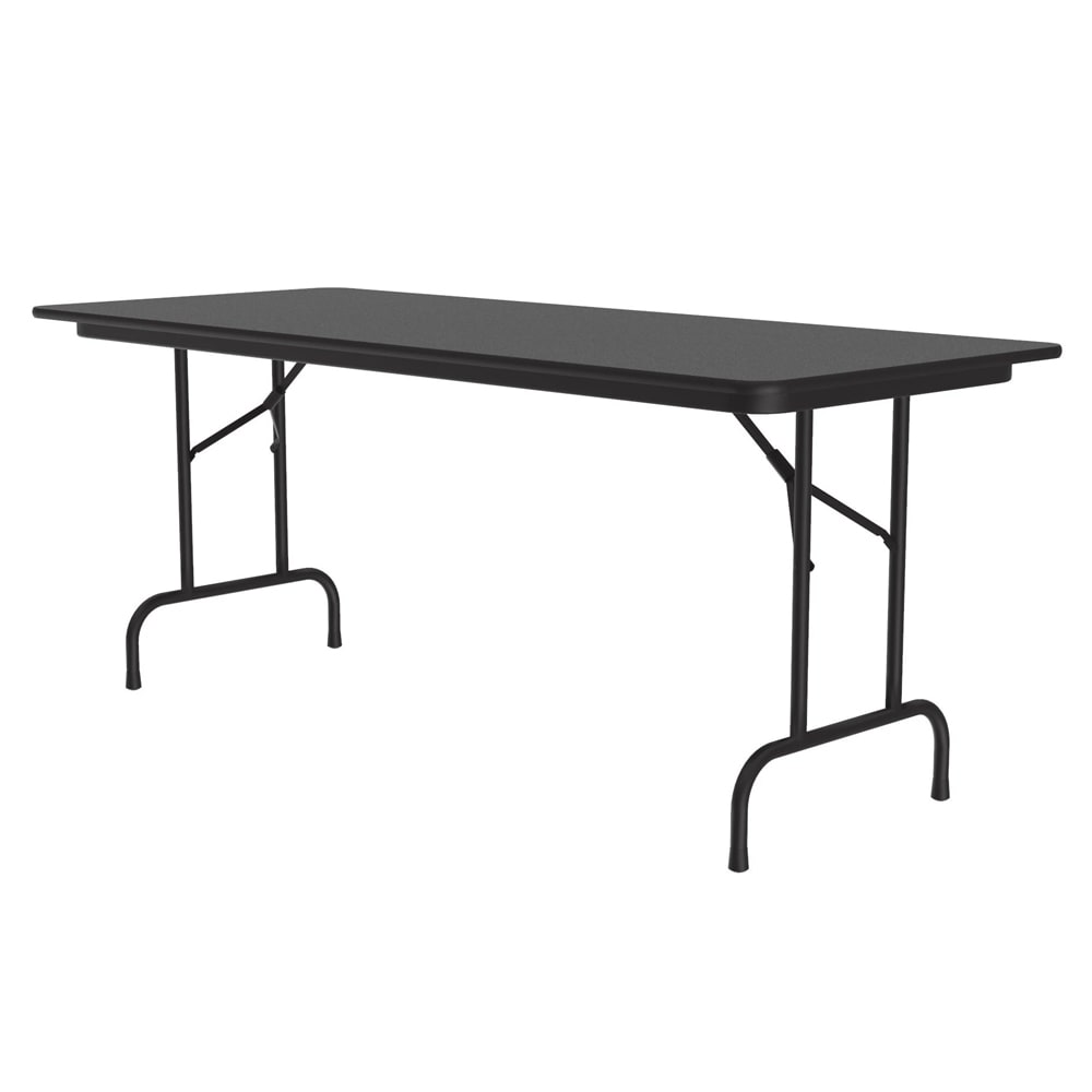 Correll 60" Rectangular Folding Table w/ Black Granite Melamine Top, 29"H (CF3060M-07)