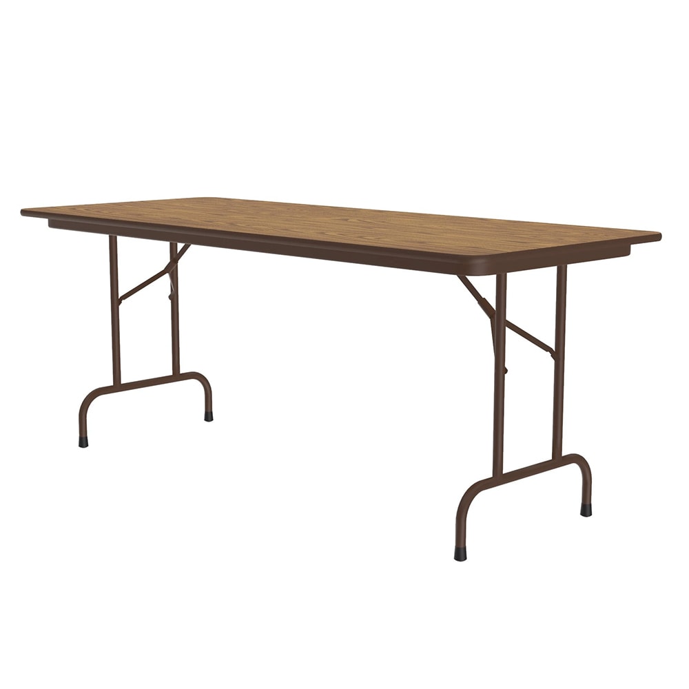 Correll 72" Rectangular Folding Table w/ Medium Oak Melamine Top, 29"H (CF3072M-06)
