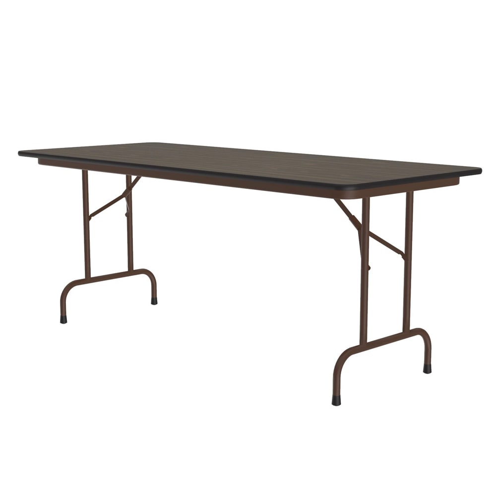 Correll 96" Rectangular Folding Table w/ Walnut Top, 29"H (CF3096PX-01)