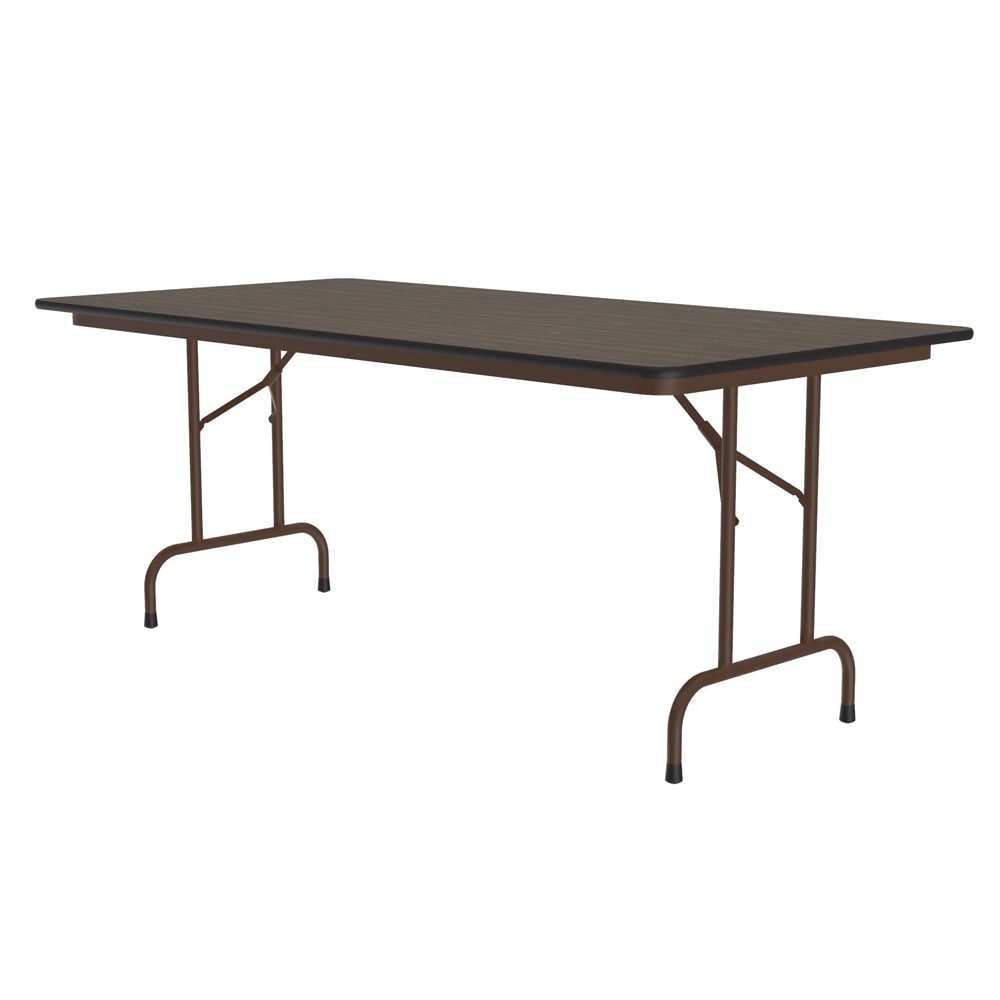 Correll 72" Rectangular Folding Table w/ Walnut Melamine Top, 29"H (CF3672M-01)