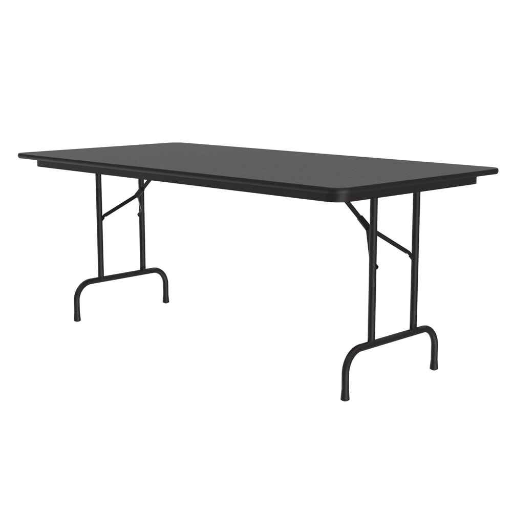 Correll 72" Rectangular Folding Table w/ Black Granite Melamine Top, 29"H (CF3672M-07)