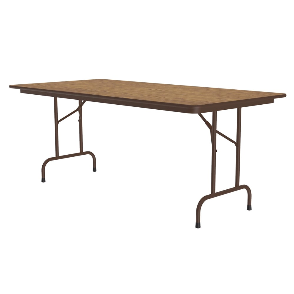 Correll 96" Rectangular Folding Table w/ Medium Oak Melamine Top, 29"H (CF3696M-06)