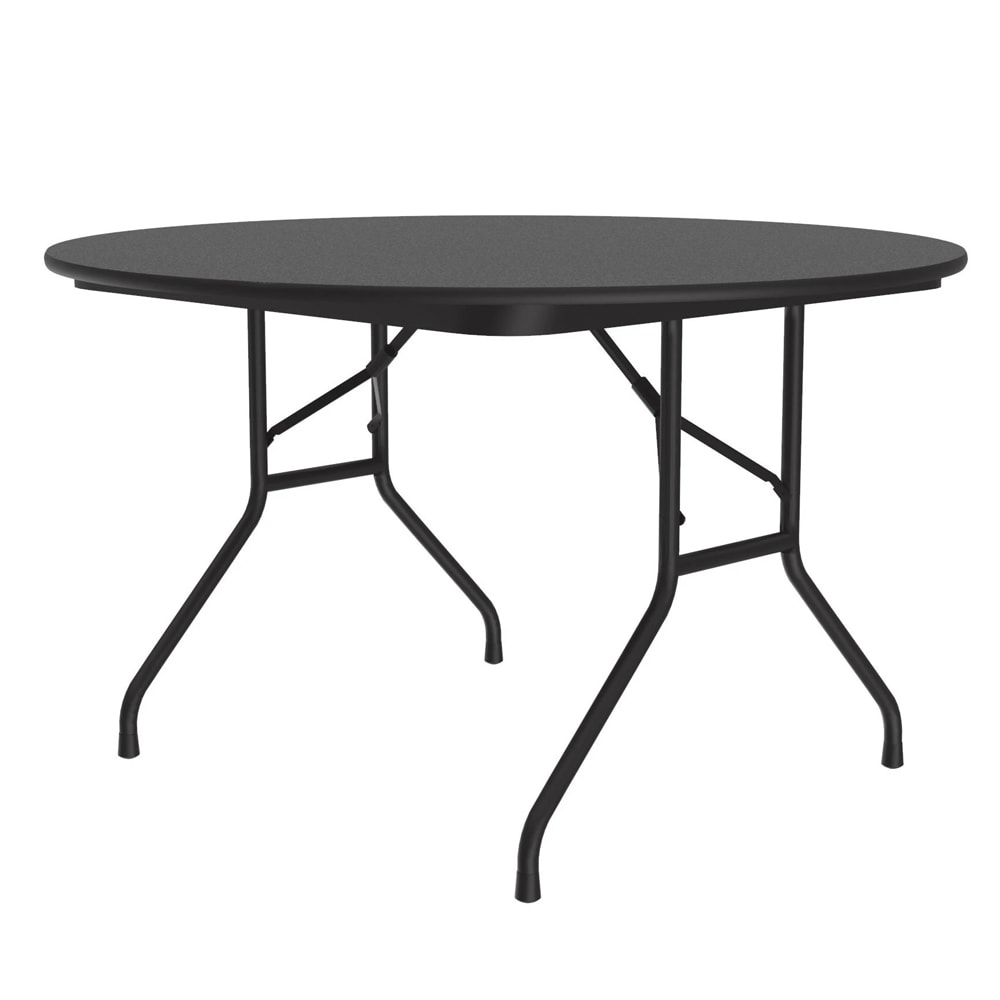 Correll 48" Round Folding Table w/ Black Granite Top, 29"H (CF48PX-07)