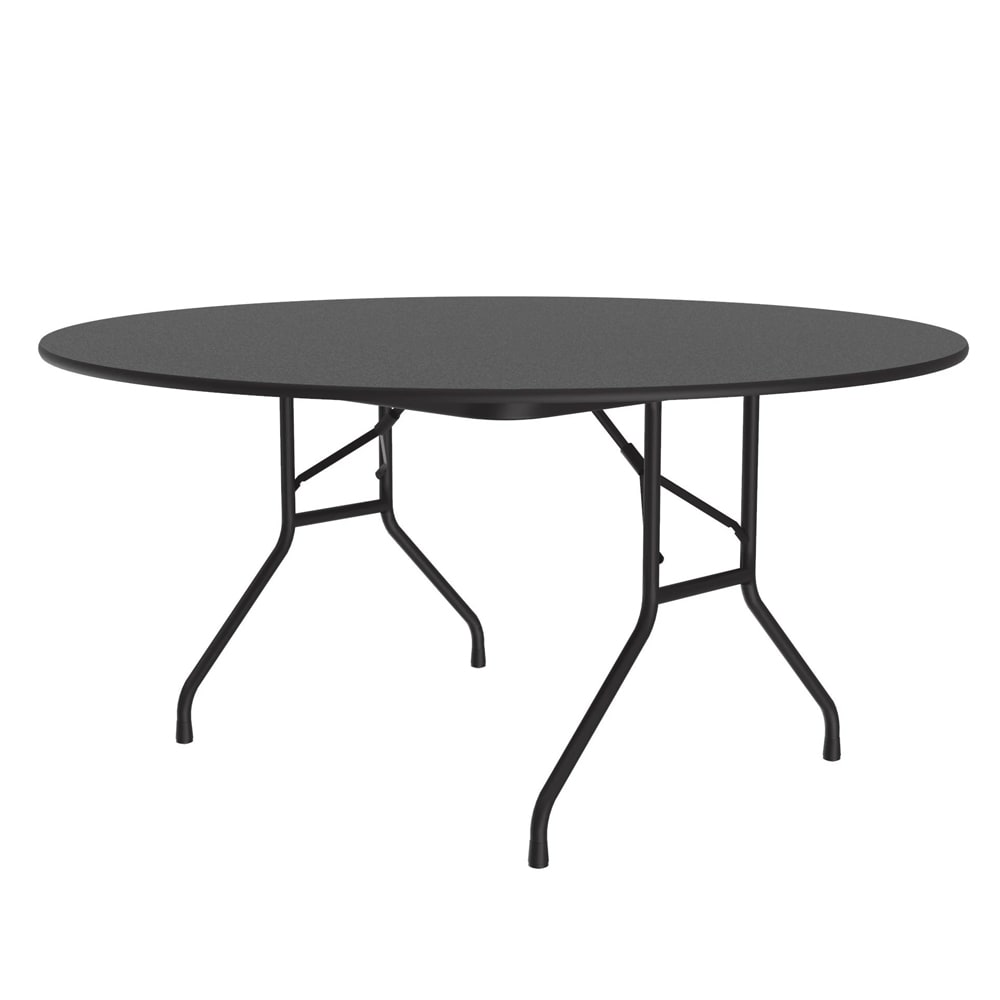 Correll 60" Round Folding Table w/ Black Granite Melamine Top. 29"H (CF60MR-07)