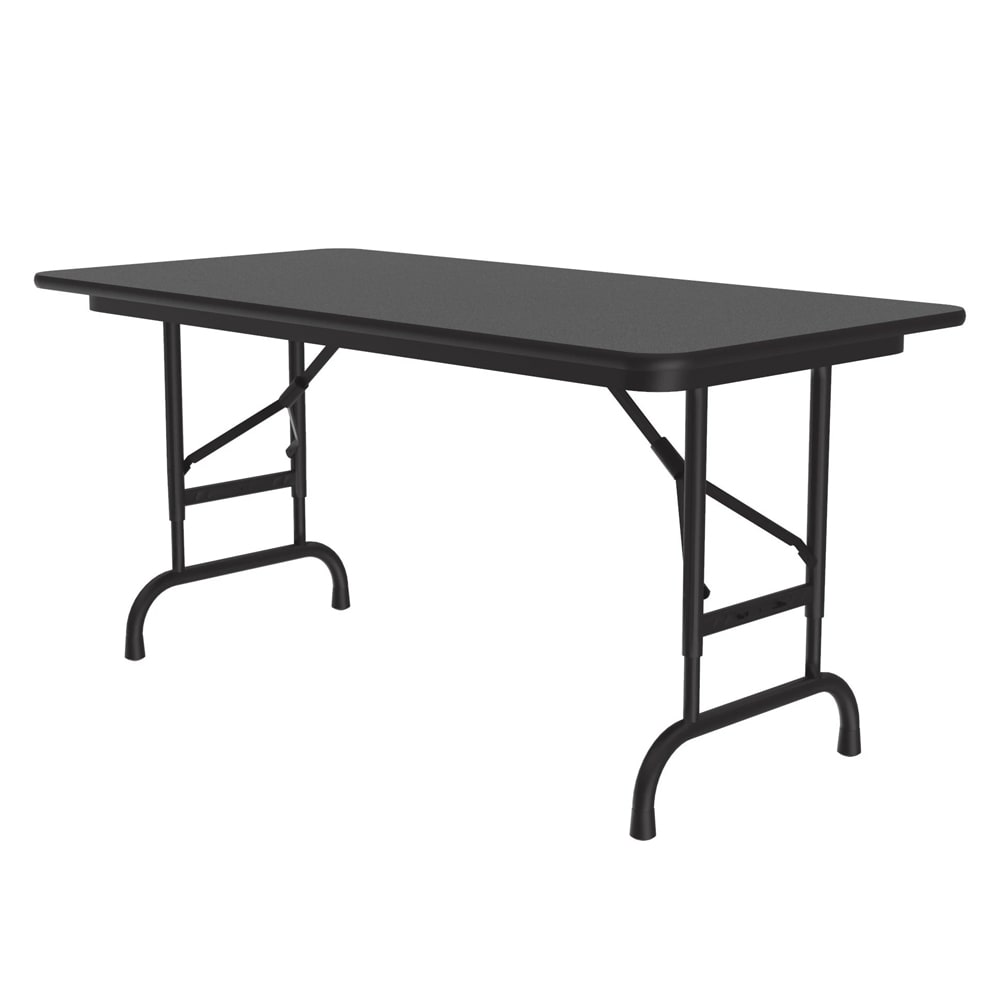 Correll 48" Rectangular Folding Table w/ Black Granite Melamine Top, 32"H (CFA2448M-07)