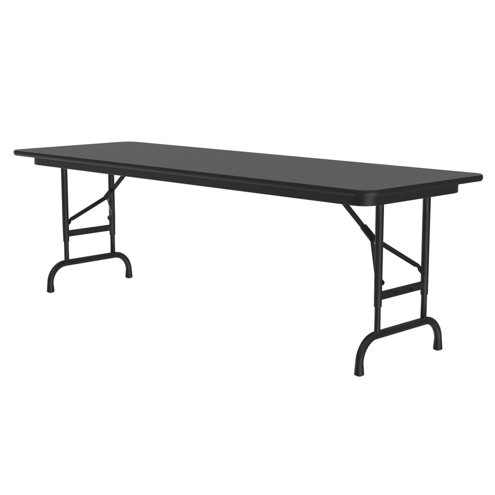 Correll 72" Rectangular Folding Table w/ Black Granite Melamine Top, 32"H (CFA2472M-07)