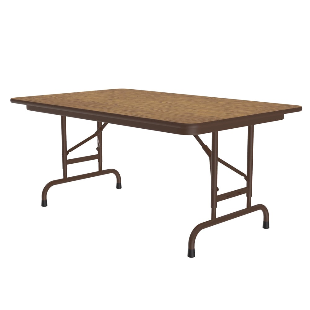 Correll 48" Rectangular Folding Table w/ Medium Oak Melamine Top, 32"H (CFA3048M-06)