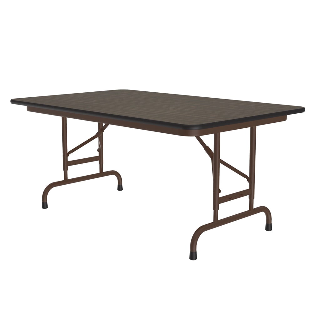 Correll 48" Rectangular Folding Table w/ Walnut Top, 32"H (CFA3048PX-01)